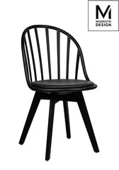Kėdė Modesto Albert, juoda, polipropilenas, eko oda kaina ir informacija | Virtuvės ir valgomojo kėdės | pigu.lt