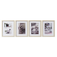 Картина DKD Home Decor, Велосипед (35 x 2.5 x 45 cm) (4 шт.) цена и информация | Репродукции, картины | pigu.lt