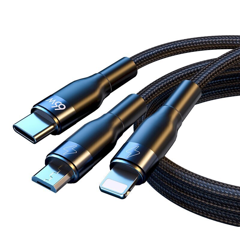 Joyroom 3in1 USB-USB-C/micro USB/Lightning, 1.2m kaina ir informacija | Laidai telefonams | pigu.lt