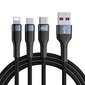Joyroom 3in1 USB-USB-C/micro USB/Lightning, 1.2m цена и информация | Laidai telefonams | pigu.lt