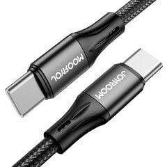 Joyroom fast charging / data cable USB Type C - USB Type C PD 60W 1m black (S-1030N1-60) цена и информация | Кабели для телефонов | pigu.lt