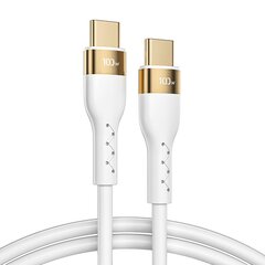 Joyroom Liquid Silicone USB Type C - USB Type C charging / data cable PD 100W 1.2m white (S-1250N18-10) цена и информация | Кабели для телефонов | pigu.lt