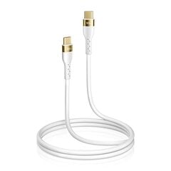 Joyroom Liquid Silicone USB Type C - USB Type C charging / data cable PD 100W 1.2m white (S-1250N18-10) цена и информация | Кабели для телефонов | pigu.lt