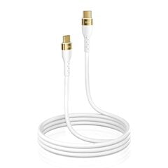 Joyroom Liquid Silicone USB Type C - USB Type C charging / data cable PD 100W 2m white (S-2050N18-10) цена и информация | Кабели для телефонов | pigu.lt