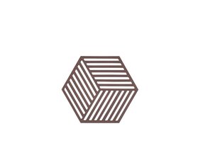 Padėklas atsparus karščiui Hexagon, 16 x 14 cm Chocolate kaina ir informacija | Virtuvės įrankiai | pigu.lt