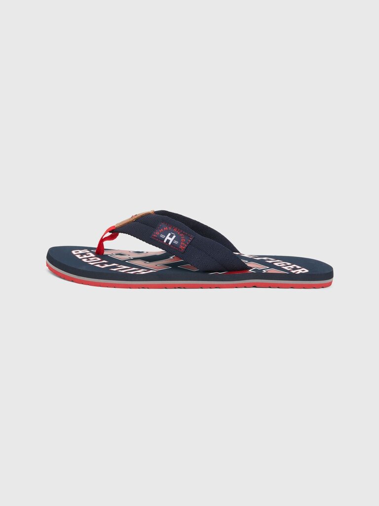 Šlepetės moteriškos Tommy Hilfiger ESSENTIAL TH BEACH SANDAL, tamsiai-mėlynos FM0FM01369 403 45419 kaina ir informacija | Vyriškos šlepetės, basutės | pigu.lt