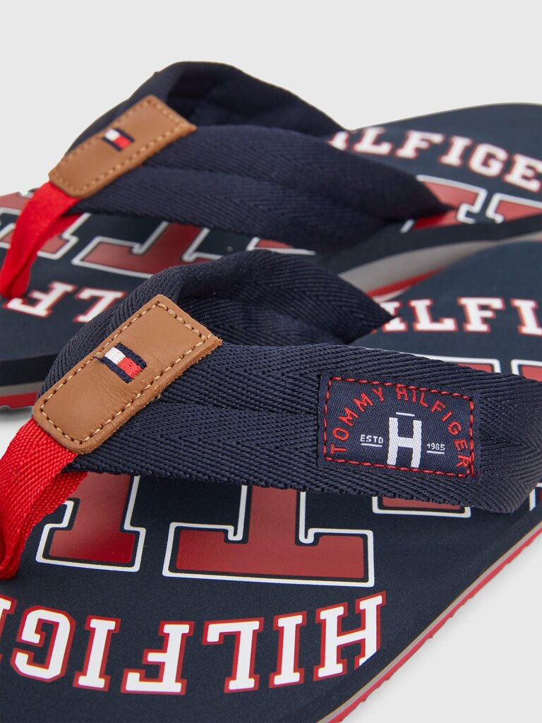 Šlepetės moteriškos Tommy Hilfiger ESSENTIAL TH BEACH SANDAL, tamsiai-mėlynos FM0FM01369 403 45419 kaina ir informacija | Vyriškos šlepetės, basutės | pigu.lt