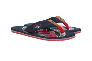 Женские шлепанцы Tommy Hilfiger ESSENTIAL TH BEACH SANDAL, темно-синие FM0FM01369 403 45419 цена и информация | Мужские шлепанцы, босоножки | pigu.lt