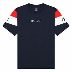 Marškinėliai vyrams Champion Crewneck Color Block M S6440206, mėlyni kaina ir informacija | Sportinė apranga vyrams | pigu.lt