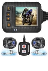 2-дюймовая водонепроницаемая камера мотоцикла 1080P DVR Dash Cam цена и информация | Принадлежности для мотоциклов | pigu.lt