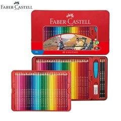 Spalvoti pieštukai Faber-Castell, 60 spalvų, metalinėje dėžutėje kaina ir informacija | Piešimo, tapybos, lipdymo reikmenys | pigu.lt