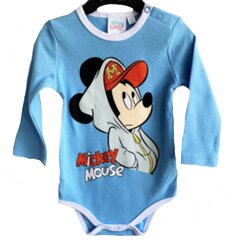 Bodis ilgomis rankovėmis berniukui Mickey Mouse, 50-86cm, art.01608 kaina ir informacija | Smėlinukai, siaustinukai | pigu.lt