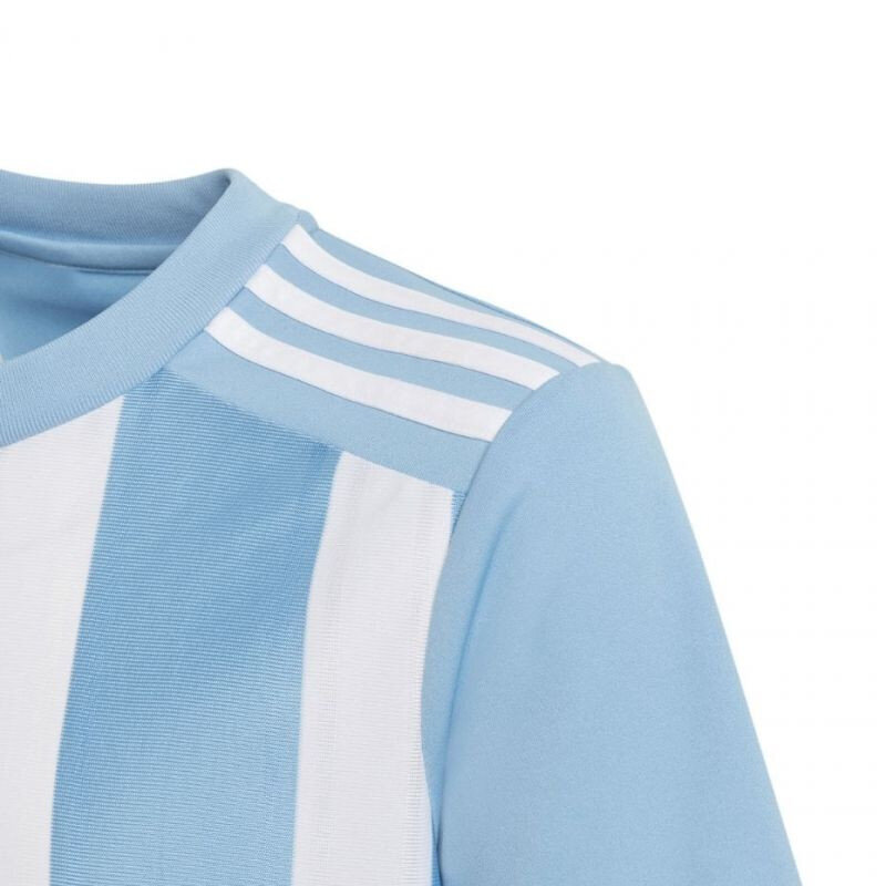 Marškinėliai berniukams Adidas Striped 21 GN7633, mėlyni kaina ir informacija | Futbolo apranga ir kitos prekės | pigu.lt