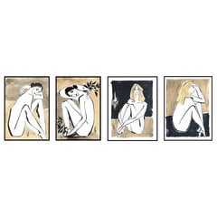 Картина DKD Home Decor, полистирол, Полотно, Женщина (4 шт.) (52.5 x 3.5 x 72 cm) цена и информация | Репродукции, картины | pigu.lt