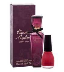 Rinkinys Christina Aguilera Violet Noir: EDP moterims 30 ml + nagų lakas 15 ml kaina ir informacija | Kvepalai moterims | pigu.lt