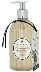 Greipfrutų ir Vetiverijų skystas rankų muilas Vivanel Cream Soap, 350 ml цена и информация | Мыло | pigu.lt