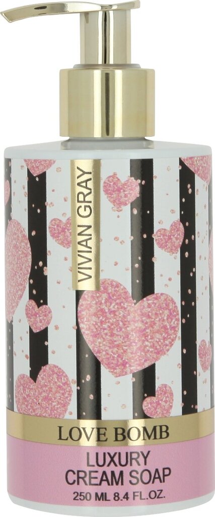 Skystas rankų muilas Vivian Gray Love Bomb, 250 ml цена и информация | Muilai | pigu.lt