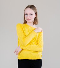 Megztinis vaikams Hailys MARIN DZ-T*01, geltonas 4063942725864 kaina ir informacija | Megztiniai, bluzonai, švarkai mergaitėms | pigu.lt