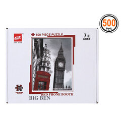 Головоломка Red Phone Booth Big Ben, 500 деталей цена и информация | Пазлы | pigu.lt