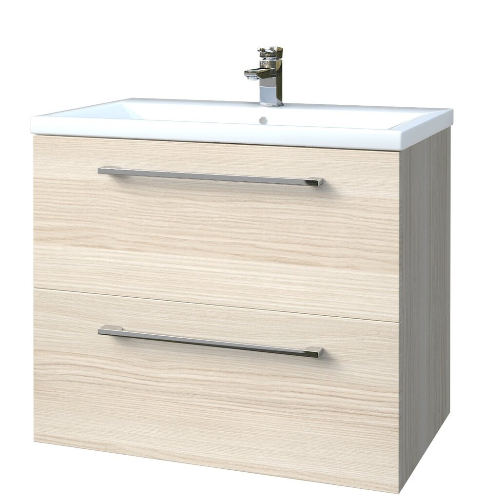 Apatinė vonios spintelė su praustuvu Scandic CA60DR2U/P, ruda цена и информация | Vonios spintelės | pigu.lt