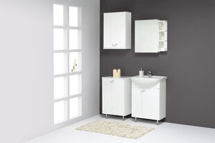 Нижний шкафчик для ванной комнаты с раковиной Elza EA60-3, белый цена и информация | Шкафчики для ванной | pigu.lt