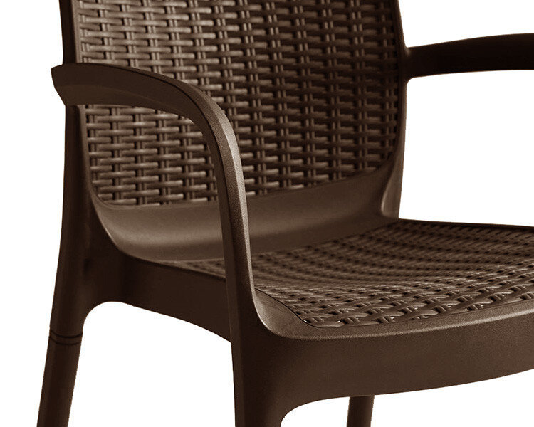 Keter kėdė Bali, ruda kaina ir informacija | Lauko kėdės, foteliai, pufai | pigu.lt