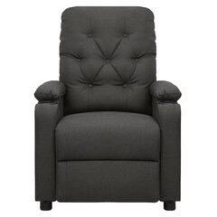 Atlošiamas masažinis krėslas, tamsiai pilkas, audinys kaina ir informacija | Svetainės foteliai | pigu.lt