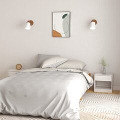 Naktinės spintelės, 2 vnt, 40x31x40 cm, baltos kaina ir informacija | Spintelės prie lovos | pigu.lt