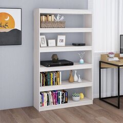 Spintelė/kambario pertvara, 100x30x167,5 cm, balta kaina ir informacija | Lentynos | pigu.lt