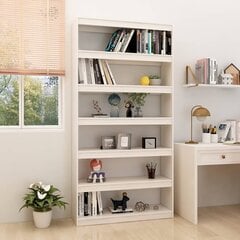 Spintelė knygoms/kambario pertvara, 100x30x200 cm, balta kaina ir informacija | Lentynos | pigu.lt