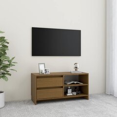 Televizoriaus spintelė, 80x31x39 cm, ruda цена и информация | Тумбы под телевизор | pigu.lt