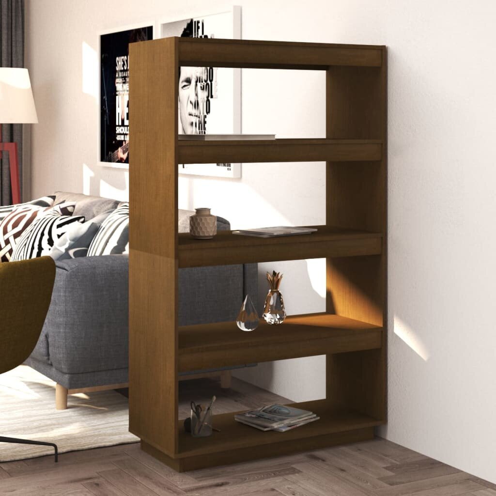 vidaXL Spintelė/kambario pertvara, medaus ruda, 80x35x135cm, pušis kaina ir informacija | Lentynos | pigu.lt