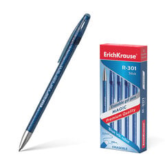 Ручка гелевая сo стираемыми чернилами ErichKrause® R-301 Magic Gel 0.5, цвет чернил синий (в коробке по 12 шт.), набор цена и информация | Письменные принадлежности | pigu.lt