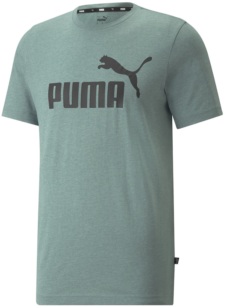 Marškinėliai vyrams Puma Ess Heather Tee 586736 50, žali kaina ir informacija | Vyriški marškinėliai | pigu.lt