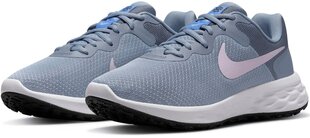 Спортивная обувь для девочек Nike Revolution 6 NN Grey DC3729 400/7 цена и информация | Кроссовки мужские | pigu.lt
