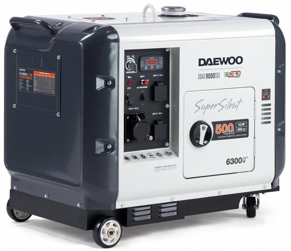 Generatorius Daewoo DDAE9000SSE kaina ir informacija | Elektros generatoriai | pigu.lt