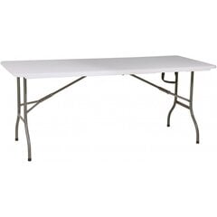 Складной стол 120, белый цена и информация | Садовые столы, столики | pigu.lt