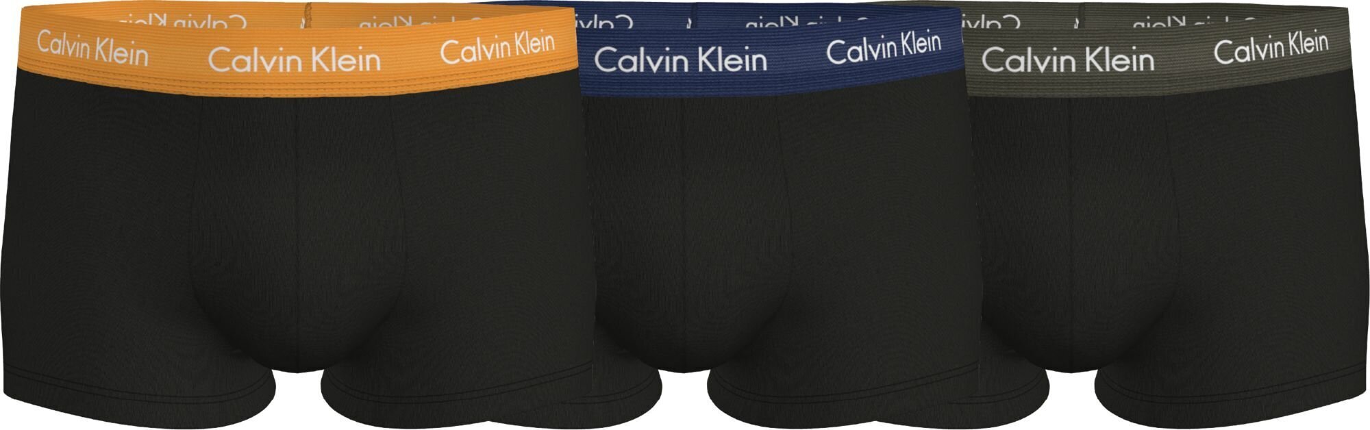 Vyriški trumpikės Calvin Klein LOW RISE TRUNK 3 poros, juodos 0000U2664G 1TU 45439 XL цена и информация | Trumpikės | pigu.lt