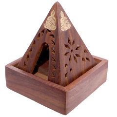 Kūginė smilkalų medinė dėžutė su Buda Sheesham kaina ir informacija | Namų kvapai | pigu.lt