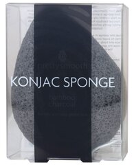 Губка Pretty Smooth Konjac, натуральный уголь цена и информация | Средства для очищения лица | pigu.lt