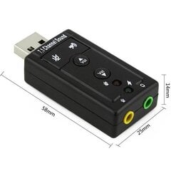 Компьютерный USB и 3,5-мм адаптер для наушников/микрофона цена и информация | Адаптеры, USB-разветвители | pigu.lt