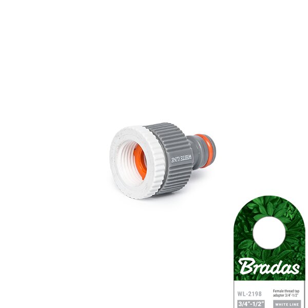 Čiaupo jungtis 3/4" - 1/2" Bradas WHITE LINE цена и информация | Laistymo įranga, purkštuvai | pigu.lt