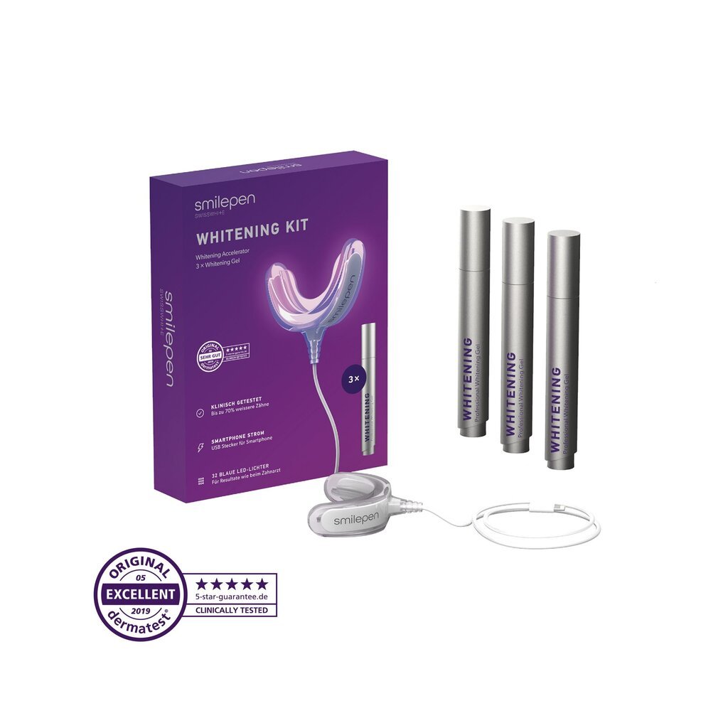 Dantų balinimo rinkinys SmilePen Whitening Kit цена и информация | Dantų šepetėliai, pastos | pigu.lt