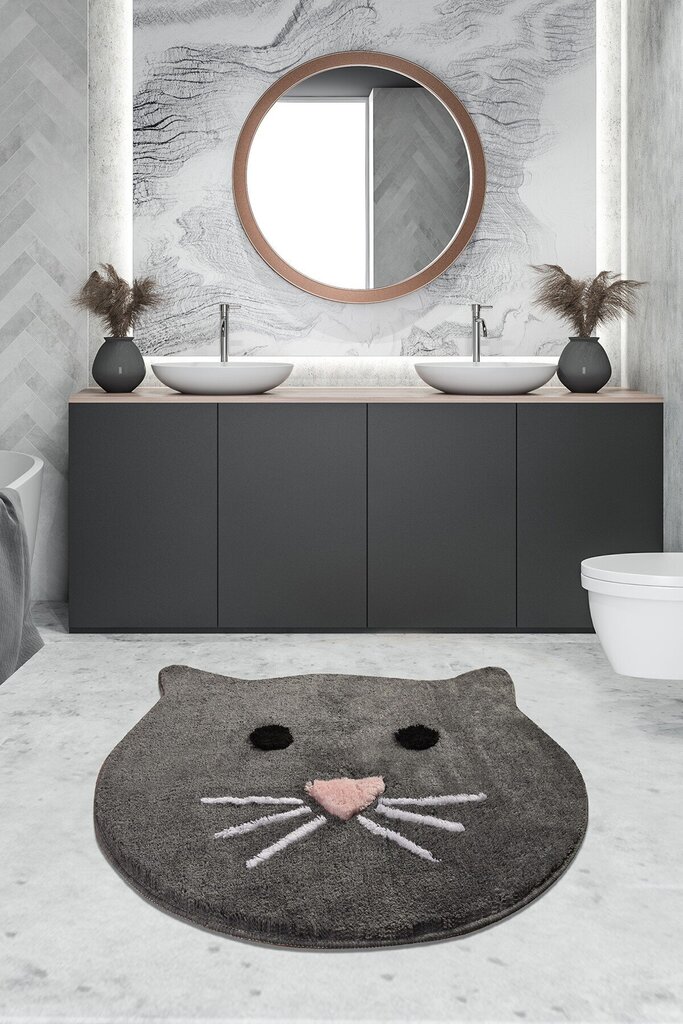 Asir vonios kilimėlis Cat, 90 cm kaina ir informacija | Vonios kambario aksesuarai | pigu.lt
