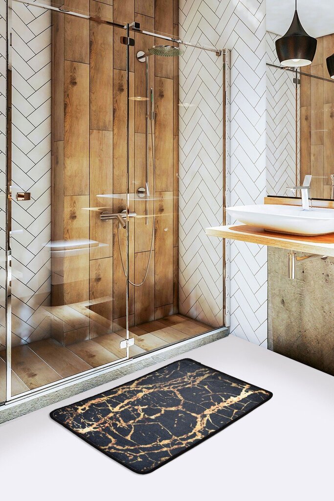 Asir vonios kilimėlis Goldes, 40x60 cm kaina ir informacija | Vonios kambario aksesuarai | pigu.lt