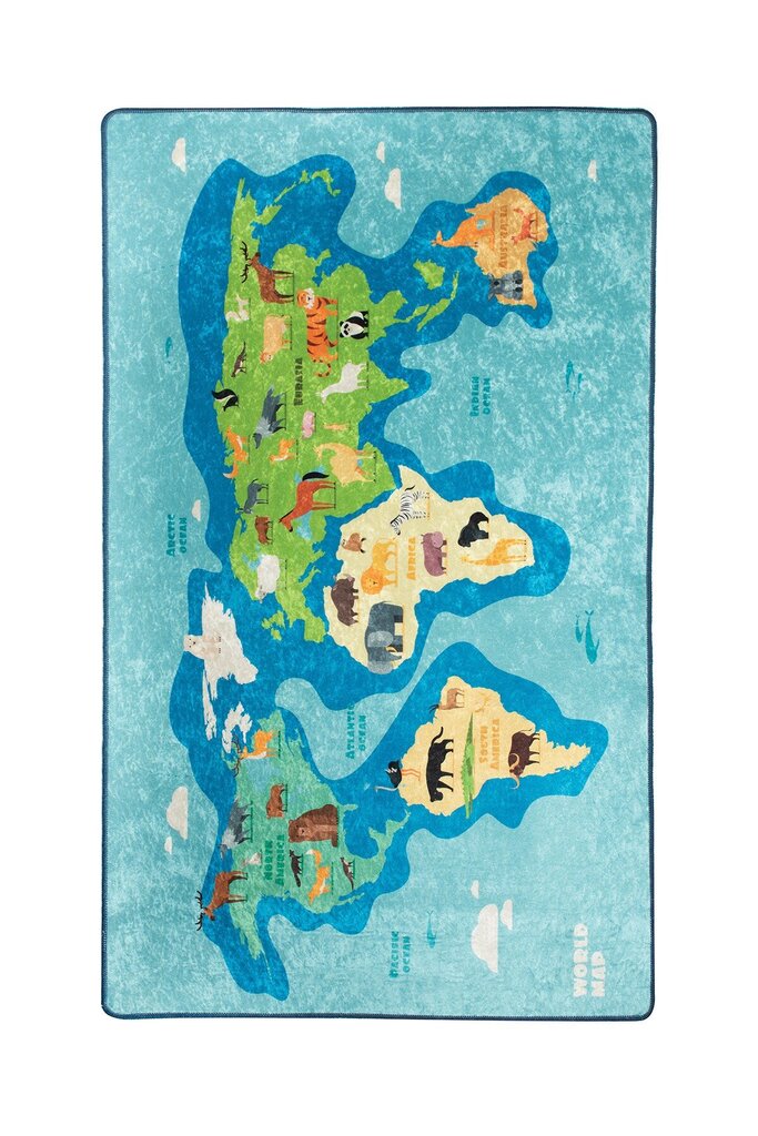 Vaikiškas kilimas Map, 140x190 cm цена и информация | Kilimai | pigu.lt