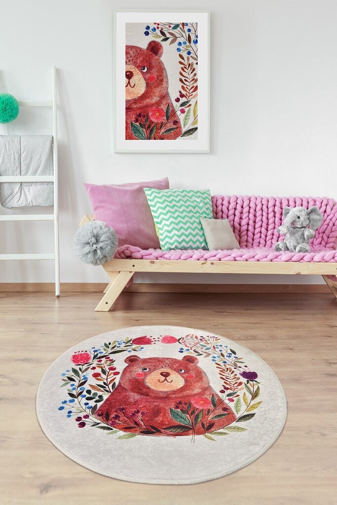 Vaikiškas kilimas Bears Garden, 140 cm kaina ir informacija | Kilimai | pigu.lt