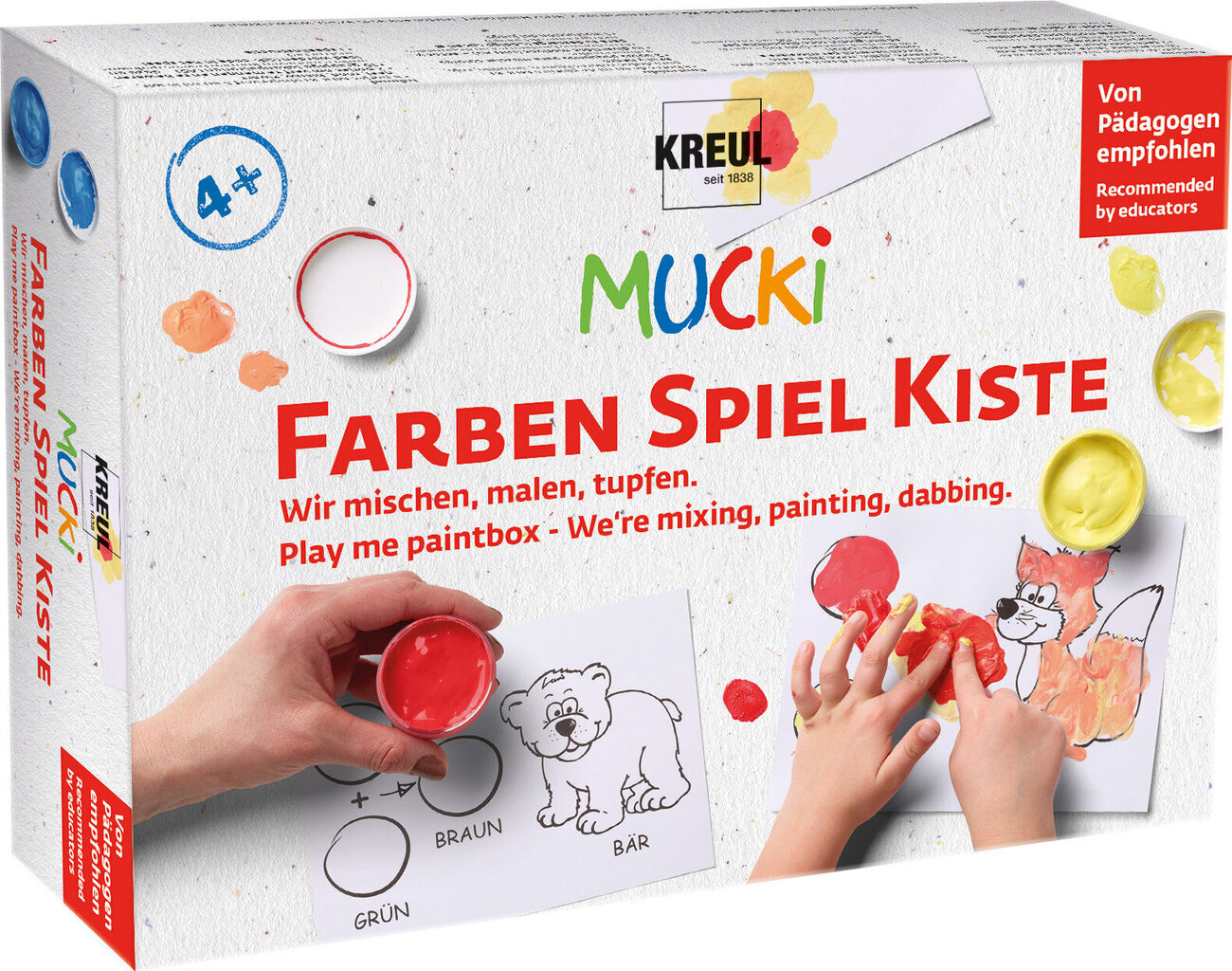 Rankų dažai, Color Play Box Kreul Mucki 29100 kaina ir informacija | Piešimo, tapybos, lipdymo reikmenys | pigu.lt