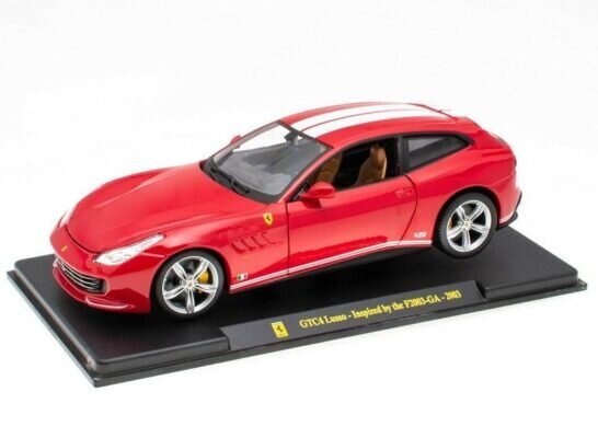 Ferrari GTC4 Lusso Inspired by the F2003-GA - 2003 Red HACHETTE 1:24 цена и информация | Žaislai berniukams | pigu.lt