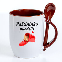 Puodelis su šaukšteliu „Paštininko“ цена и информация | Оригинальные кружки | pigu.lt